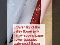 Papeterie d'emballage à l'aide d'un film de gelée pour fleurs de lisheiran, bouquet de fleurs, papier d'emballage à l'eau, boutique de fleurs, papier d'emballage pour fleurs