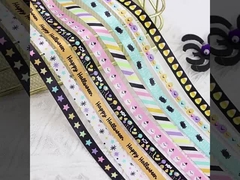 10mm Nouveau produit Scène d'Halloween Atmosphère Pumpkin Ghost Spider Candy Trick Maker Ruban Atmosphère