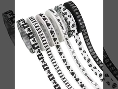 Ruban de Pâques, couronne de Pâques noir et blanc, ruban de décoration de la flèche, panier d'œufs de Pâques, paquet de cadeaux