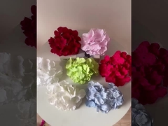 Vente en gros de 27 pièces de tissu glacé, têtes de fleurs d'hortensia, fleurs artificielles pour les fêtes
