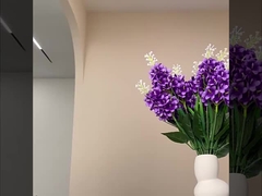Simulation d'arrangement de fleurs extérieures à 5 têtes de jacinthe et de bouquet de lavande pour les routes de salles de mariage