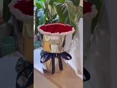 Papier d'emballage de fleurs peint en miroir, papier argenté brillant, cellophane épaissie étanche, tapis de bricolage