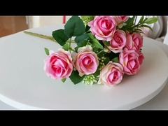10 petites roses arrangées pour les mariages, petits bouquets de fleurs, décorations de l'hôtel, fleur de soie