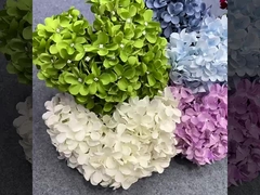 Hortensia artificielle avec feuilles, décoration de mariage à fleurs artificielles, décoration de panneaux de signalisation de mariage, maison