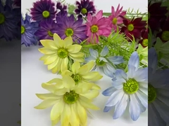 Simulation de chrysanthème d'été arrangement de fleurs de seau de chance photographie de mariage décoration de jardin
