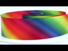 Meisida ruban d'impression de transfert thermique fil de courroie de gradient de couleur arc-en-ciel ruban polyester personnalisé
