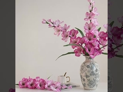 Des fleurs artificielles haut de gamme, des fleurs artificielles de gladiolus à branche unique, salon et salle à manger