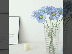 Trois pièces de tissu en soie artificielle en chrysanthème d'été fleurs artificielles pour mariage à domicile