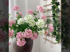 3 têtes en bois brodé simulation de boule fleur fleur fausse décoration de la maison décoration douce mariage