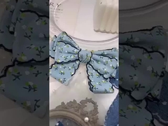 Ruban en denim à bord de bourgeon/à bord droit à une seule face, imitation de petite fleur