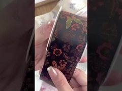 Le bord de la feuille de lotus mille oiseaux grille de ruban tissé