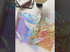 Papier d'emballage de fleurs coloré, papier perlé, arc-en-ciel laser, bonbons transparents à sept couleurs