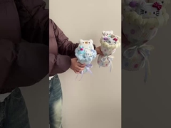 Le tissu dopamine polka dot fini bouquet de savon rose cadeau de la Saint Valentin pour les meilleurs amis et la fille