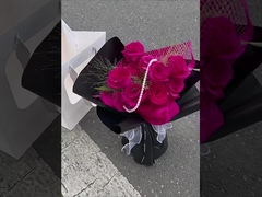 Le premier amour papier à couleur solide rouleau de bouquet de fleurs papier d'emballage, papier d'emballage d'art de fleurs imperméable