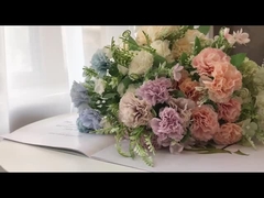 Simulation de fleur de œillets série de couleurs printanières Petite poignée fleur Fête des mères fleur fausse fraîche s