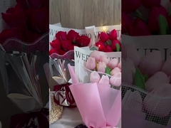 Bouquet de fleurs artificielles de roses et de tulipes de Noël confession cadeau d'anniversaire fabricant en gros