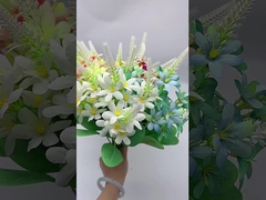 5-Fourchettes Simulé Petite Chrysanthème Sauvage Fleur Plastique Accessoires de Mariage Bouquet