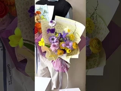 Papier d'emballage de fleurs mates de Phalaenopsis, papier d'emballage de bouquet imprimé étanche à l'eau,