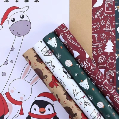 Un bon prix. Papier 58cm x 58cm d'emballage cadeau de Joyeux Noël imprimés feuilles de papier d'emballage 20 dans le sac en ligne