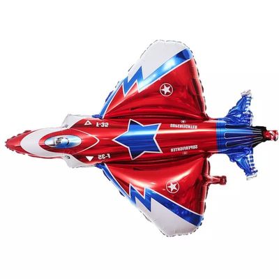 acheter Ballon en aluminium de disposition de décoration de ballon de papier d'aluminium d'avions de ballon de film de combattant de Wholesal fabrication en ligne