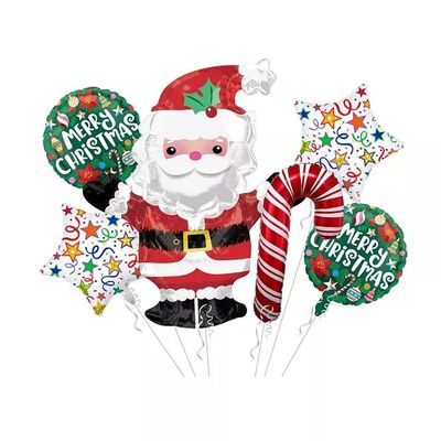 acheter Nouveaux approvisionnements de Cane Balloon Aluminum Foil Balloon Santa Claus Balloon Set For Decoration de sucrerie de Noël de Wholesal fabrication en ligne