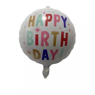 acheter Le prix concurrentiel de Wholesal rond de 18 pouces monte en ballon les ballons décoratifs d'aluminium de joyeux anniversaire fabrication en ligne