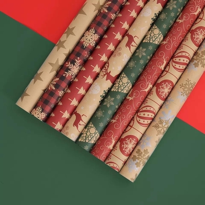 Un bon prix. Papier d'emballage de Noël 50*70cm 80g Emballage de papier cadeau en papier kraft en ligne