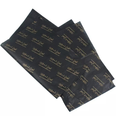 Un bon prix. Papier de soie d'emballage de cadeau d'impression de logo fait sur commande de marque d'or pour l'emballage en ligne