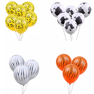 Un bon prix. 12 pouces 2,8 grammes d'épaisseur ballon en latex imprimé vache à cinq visages pour la fête en ligne