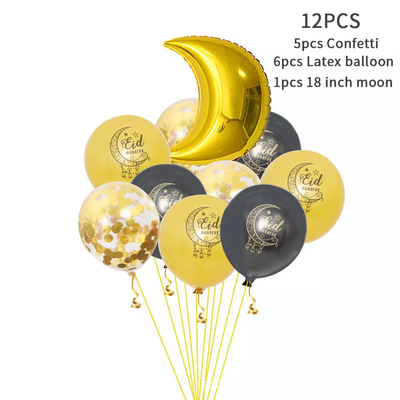 Un bon prix. Rassemblement d'Eid Latex Balloon Set Ramadan Eid Decorations For Party Festival 12 pouces en ligne