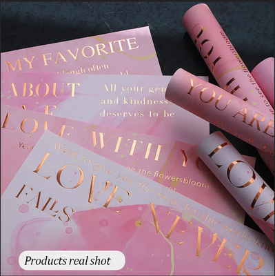 acheter Le rose abaissent le papier d'emballage de fleur de Wrapping Paper Waterproof de fleuriste de bouquet online manufacture