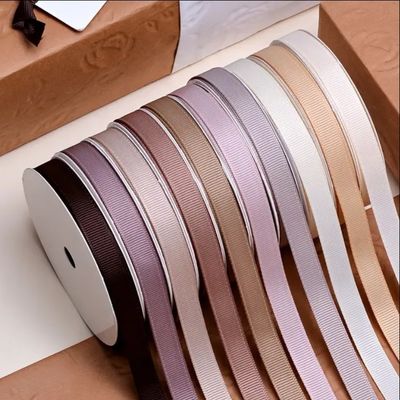 Un bon prix. Yama ruban de stock classique chocolat brun clair rouleau de ruban gros grain pour la boîte cadeau en ligne