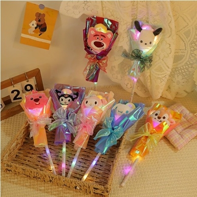 acheter Cartoon enfantine Flash Bouquet de baguette de fées avec des jouets lumineux en peluche 10x32cm online manufacture