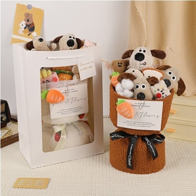 Un bon prix. Une poupée de chien unique bouquet poupée pour la petite amie meilleur ami enfants cadeau de la journée des étudiants 520 cérémonie adulte en ligne