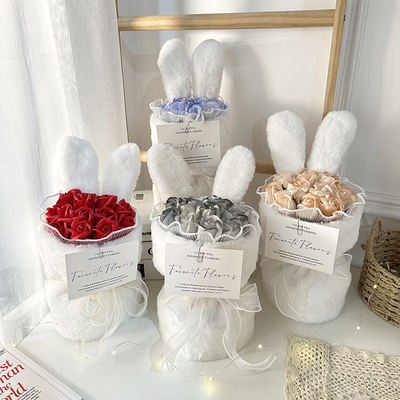 Un bon prix. Bouquet à main rose en peluche 20x35 cm Taille Choix de couleurs multiples pour la Saint-Valentin chinoise et la fête des enseignants en ligne