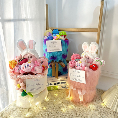 acheter Célébrez la Saint-Valentin chinoise avec un bouquet de poupée en peluche cadeau créatif de petite amie en plusieurs couleurs online manufacture