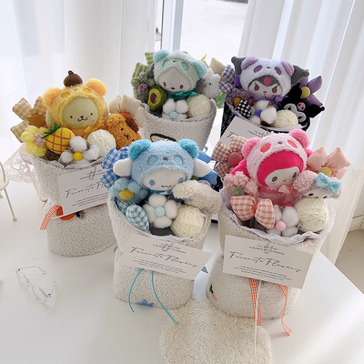 acheter Faites-la sourire avec un bouquet de poupée Sanrio en peluche 20x35cm cadeau parfait pour la fête des mères online manufacture