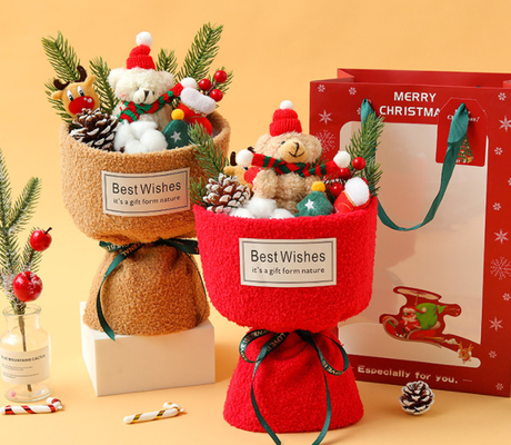 acheter Bouquet de fleurs d'ours en peluche de Noël - Cadeau mignon pour elle, cadeau de fête à sa meilleure amie online manufacture
