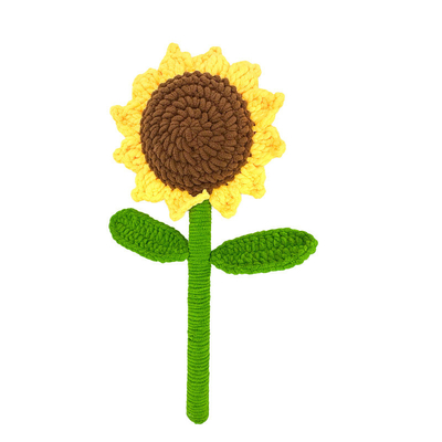 acheter Bouquet de tournesol géant et rose Champion Bouquet jaune et brun coton cadeau tricoté créatif fait à la main pour la Saint Valentin fabrication en ligne