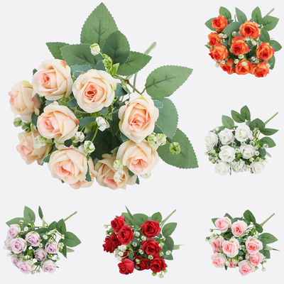 acheter Bouquet de roses artificielles en blanc Parfait pour le salon et l'affichage du centre commercial 20x30cm fabrication en ligne