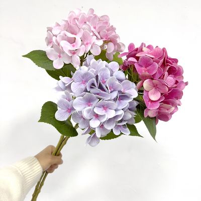 acheter Bouquet de fleurs artificielles de l'hortensia Belle décoration de mariage Variété de l'hortensia Couleur multiple fabrication en ligne