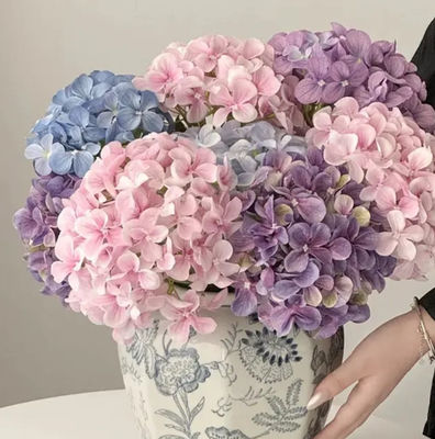 acheter Décoration de la maison Fleur artificielle d'hortensia Décoration du restaurant Arrangement de fleurs Arrangement de mariage Grande hortensia fabrication en ligne