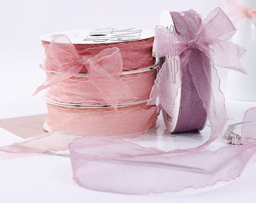 acheter Vêtements de fleurs, ceinture de gaze super douce, couleur solide, gaze de neige ondulée, ruban de soie brodé, fleurs fraîches, cadeaux, arcs, fabricants, vente en gros au détail online manufacture