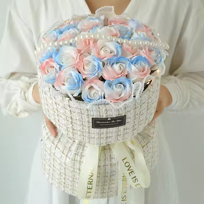 acheter Vente à chaud Nouveau arrivée mousse artificielle éternelle fleurs de savon Bouquet Rose cadeau de la Saint-Valentin fabrication en ligne