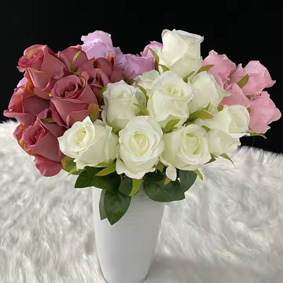 acheter 7 têtes Zixia Simulation de fées Fleurs décoratives Bouquets de mariage Fleur séchée d'intérieur Rose de soie artificielle fabrication en ligne