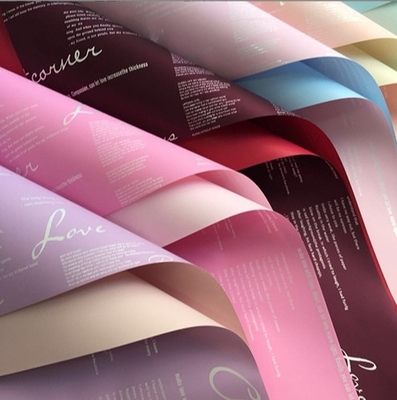 acheter Papier d'emballage de fleurs, papier d'emballage d'art de fleurs de fleur, papier Ouya à deux couleurs étanche à l'eau, papier d'emballage de fleurs enveloppé à la main, anglais Han Fei online manufacture