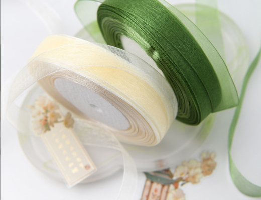 acheter Ruban de gaze de neige chiffon matériau bricolage ruban satiné boîte de gâteau vert militaire décoration fleur de jasmin Boîte d'emballage ruban adhésif en soie online manufacture