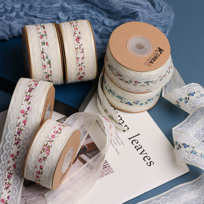 acheter La version coréenne est en chiffon + ruban floral creux en dentelle. online manufacture