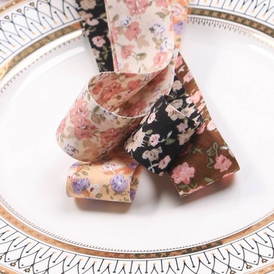 acheter Double face petit prix de réduction floral ruban DIY arc accessoires de cheveux accessoires de vêtements boîte cadeau emballage accessoires ruban online manufacture