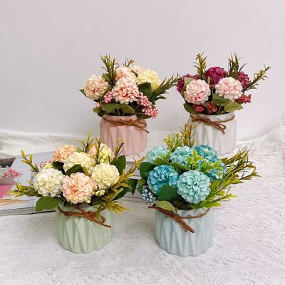 acheter Vente en gros de fleurs artificielles, d'hortensia en pot, d'articles décoratifs pour les salons et salles à manger, de fleurs artificielles, de plantes vertes, de plantes en pot et de décorations de table fabrication en ligne